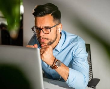 Young man waitting for a good news